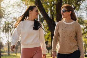 friends walking instead of paying to go to the gym