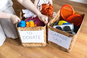 Items being collected for donation and sale